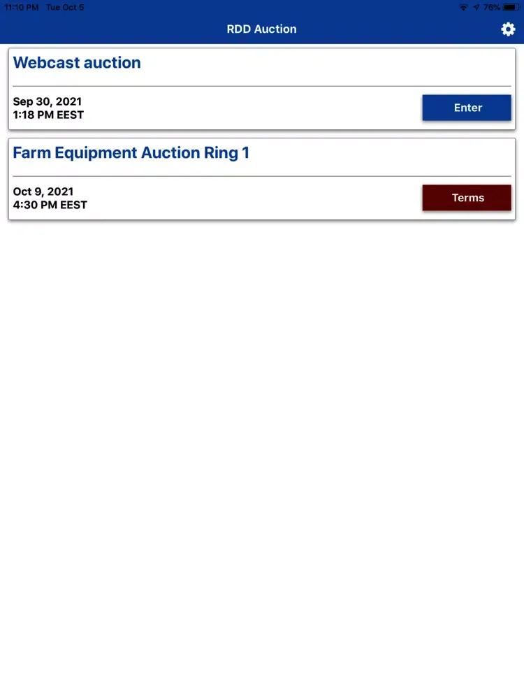 RDD Auction Live iPad Screenshots