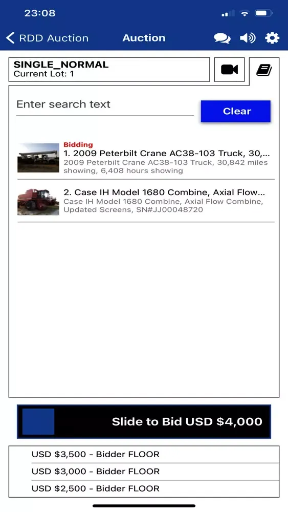 RDD Auction Live Screenshots