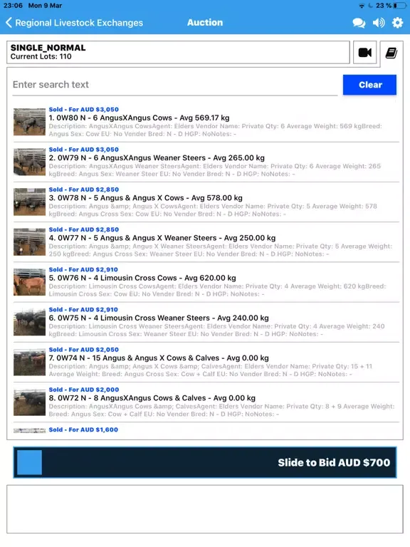 Tangkapan skrin RLX Live iPad 