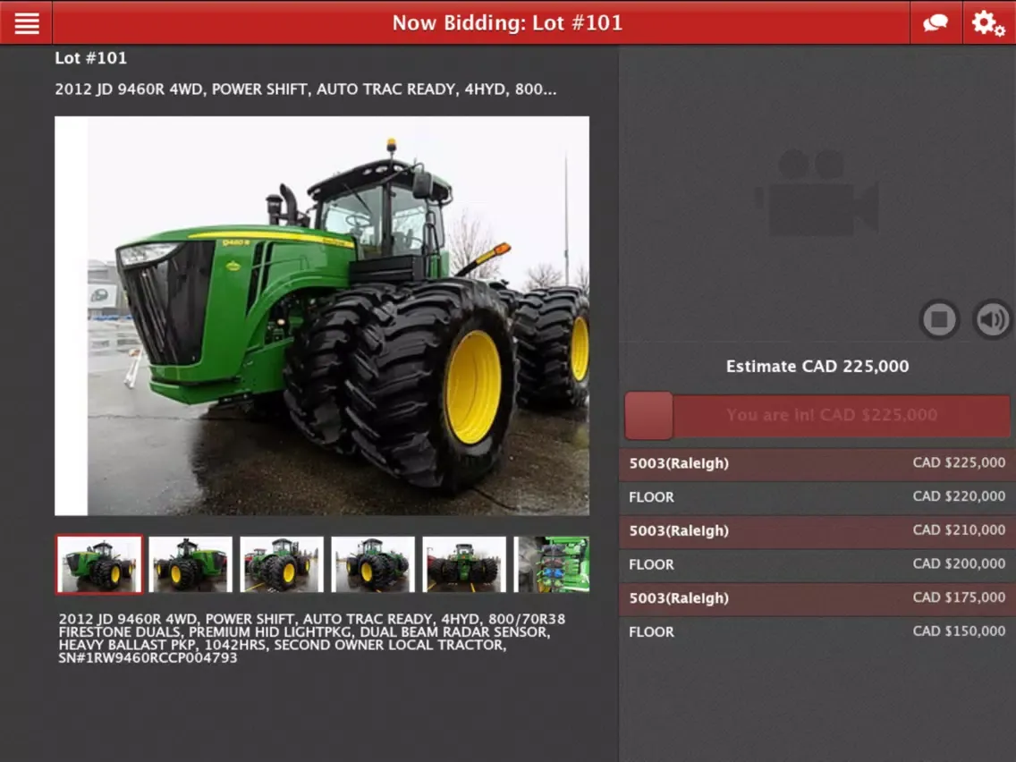 Capturas de tela do Team Sekura Auctions Live iPad 