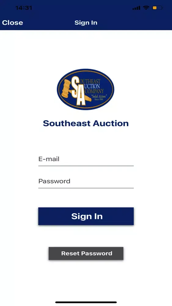 Tangkapan skrin Southeast Auction Live
