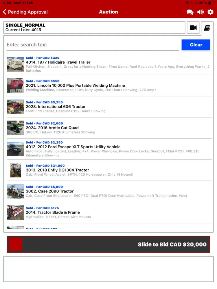 Starling Auctions iPad  スクリーンショット