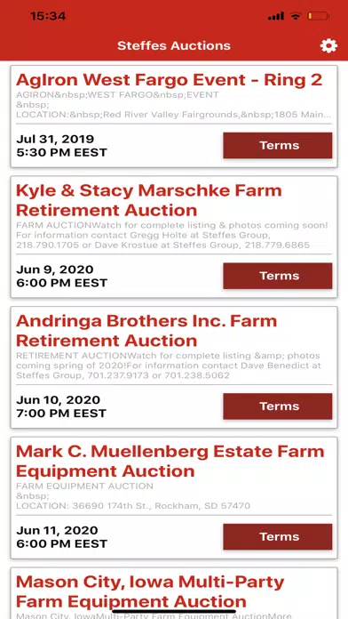 Capturas de pantalla de Steffes Bidding App