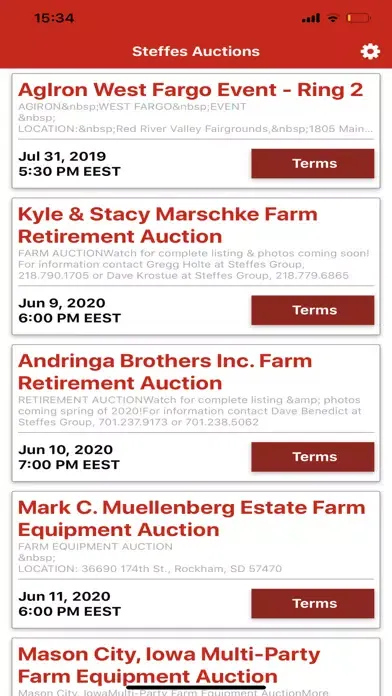Capturas de pantalla de Steffes Bidding App