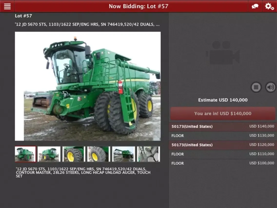 Zielsdorf Bidding App iPad Screenshots
