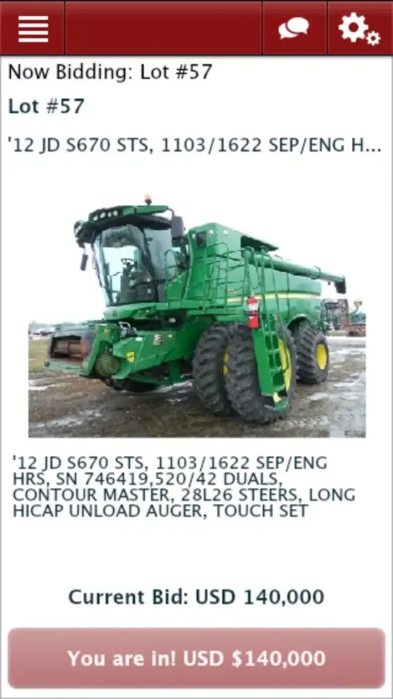 Zielsdorf Bidding App Screenshots