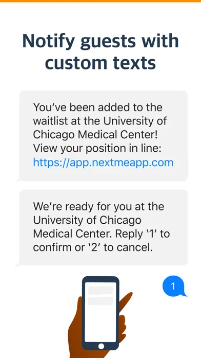 Capturas de tela do NextME - Virtual Waitlist App