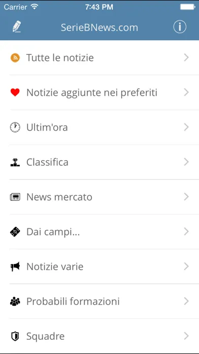 Скриншоты Serie B News