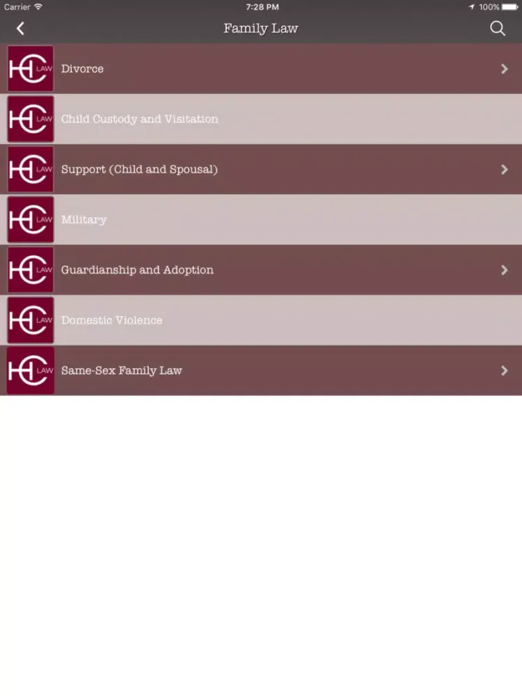 ภาพหน้าจอของ Heather Cullen Law iPad 