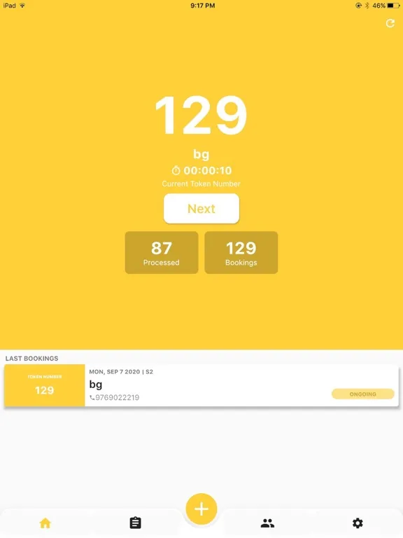 Tangkapan skrin Live Token Business iPad 