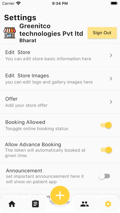 Tangkapan skrin Live Token Business