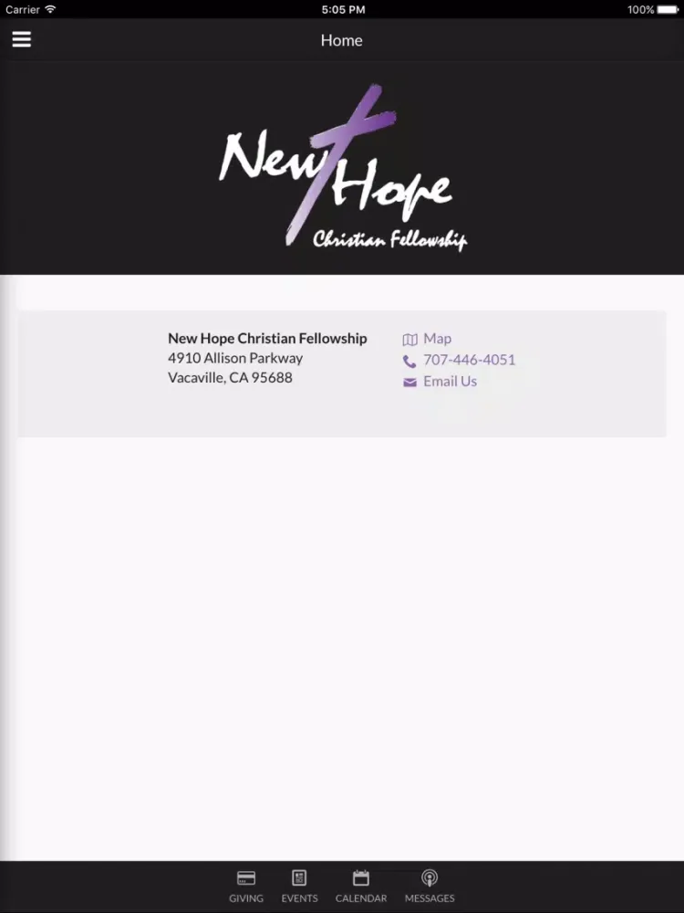 Capturas de pantalla de New Hope Christian Fellowship - Vacaville, CA iPad 