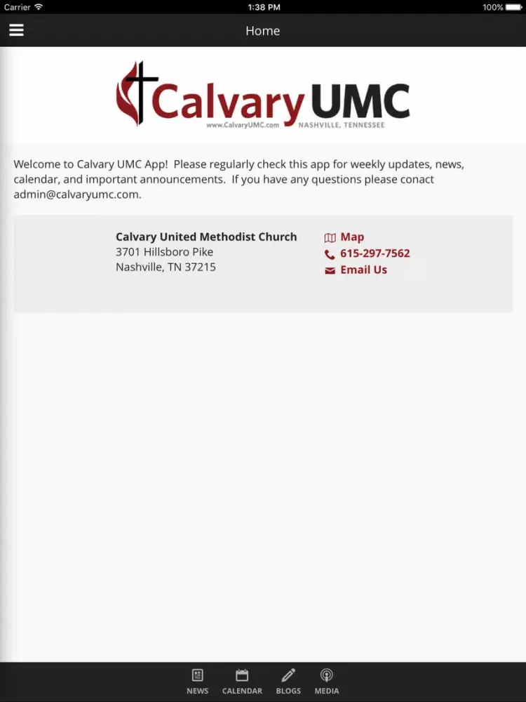 Calvary UMC - Nashville of Nashville, TN iPad  Screenshots