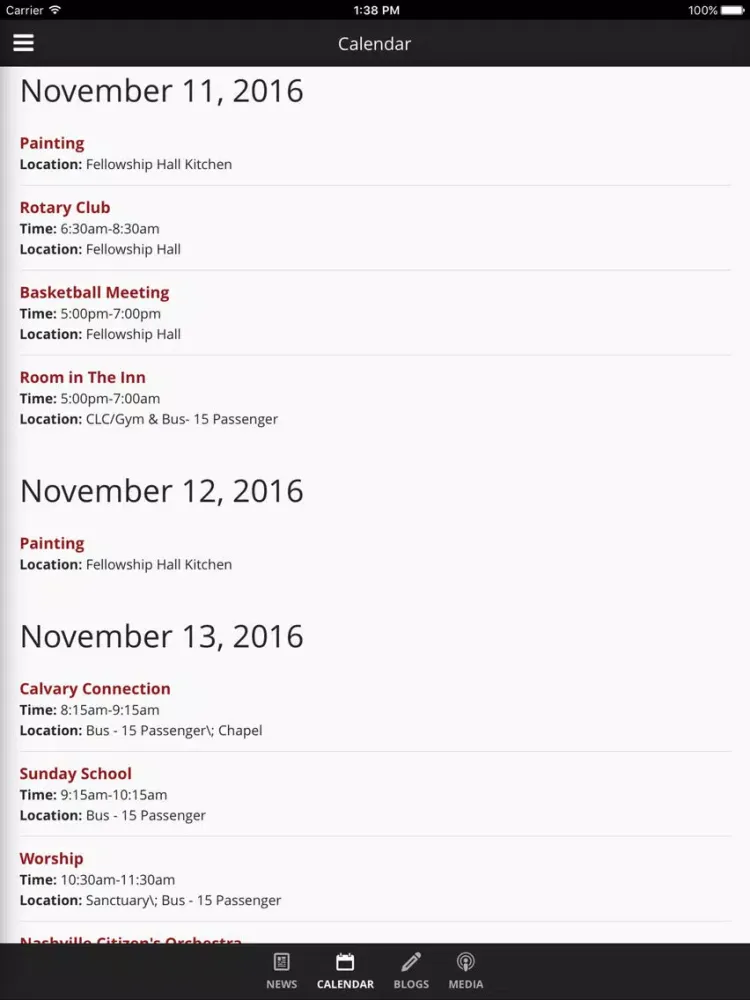 Calvary UMC - Nashville of Nashville, TN iPad  Screenshots