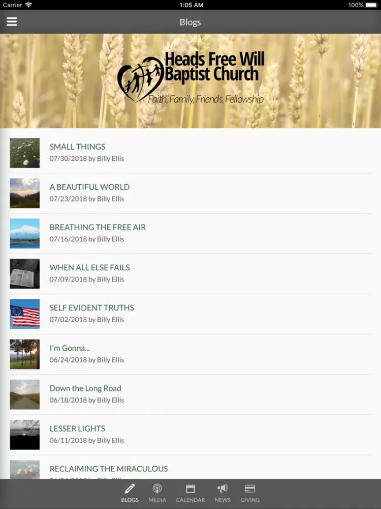 Capturas de pantalla de Heads FWB Church iPad 