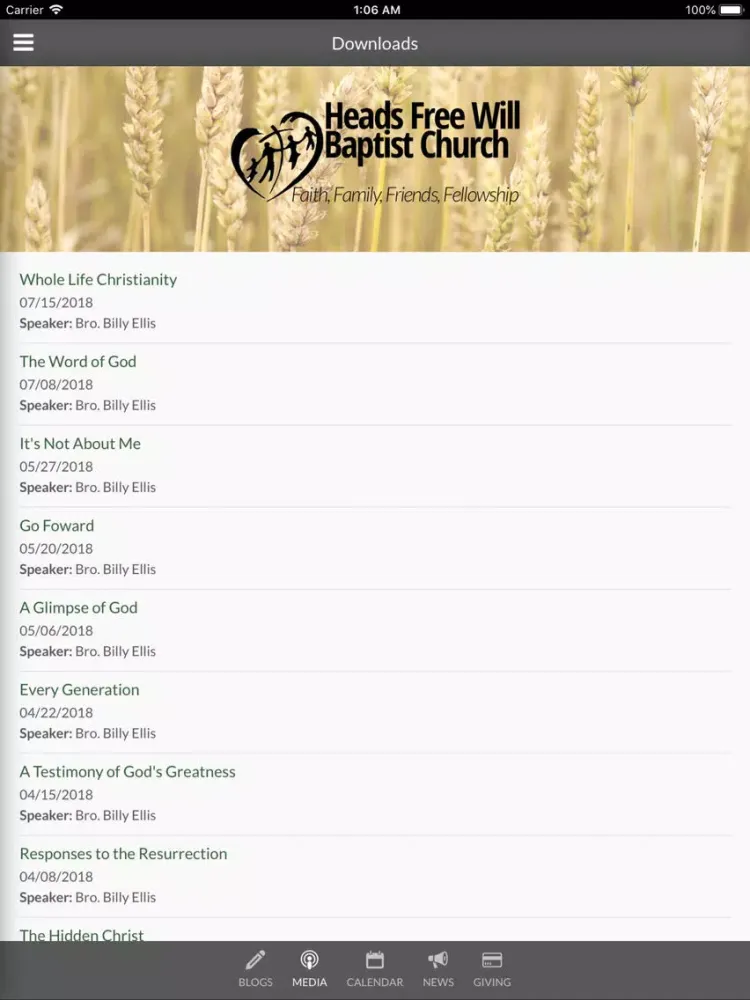 Capturas de pantalla de Heads FWB Church iPad 