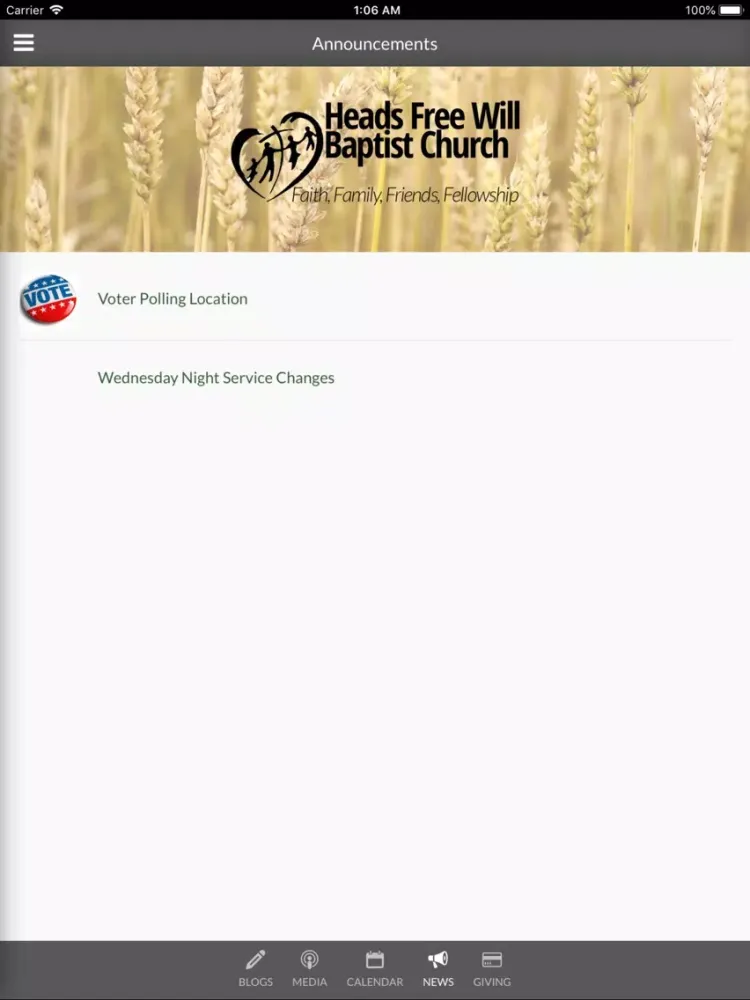 Capturas de pantalla de Heads FWB Church iPad 