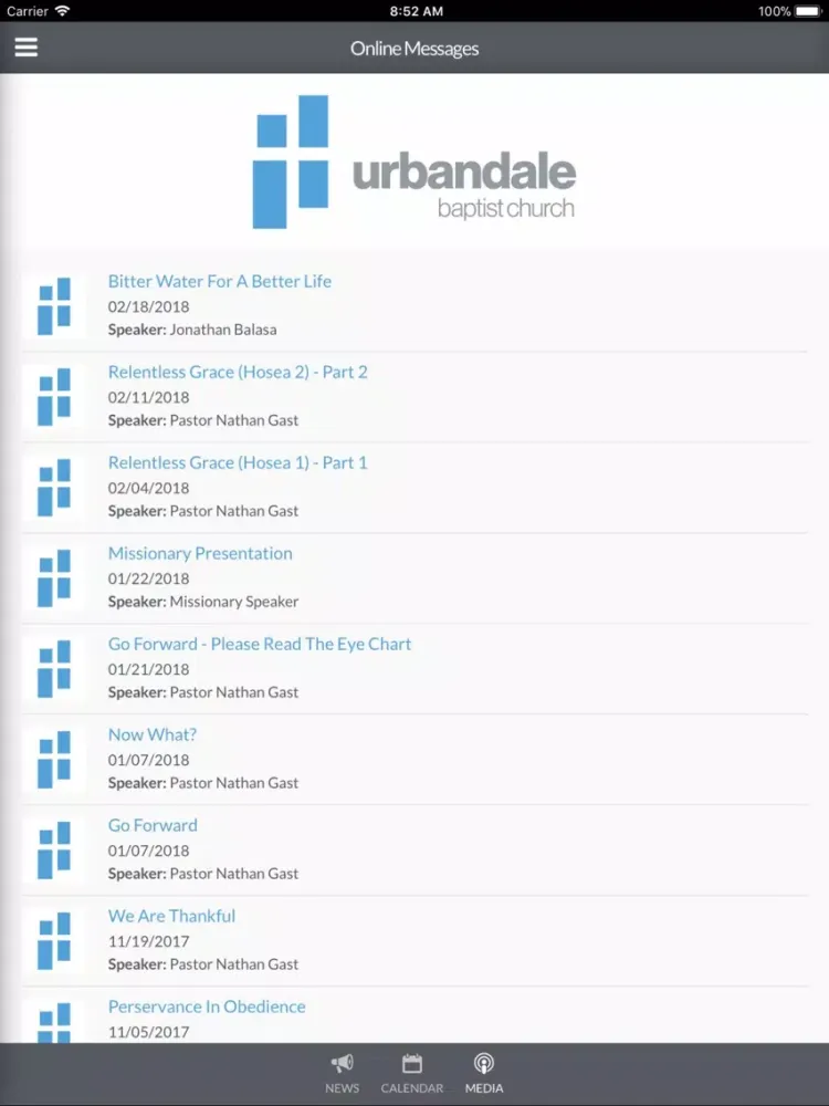 Urbandale Baptist Church iPad  سکرین شاٹس