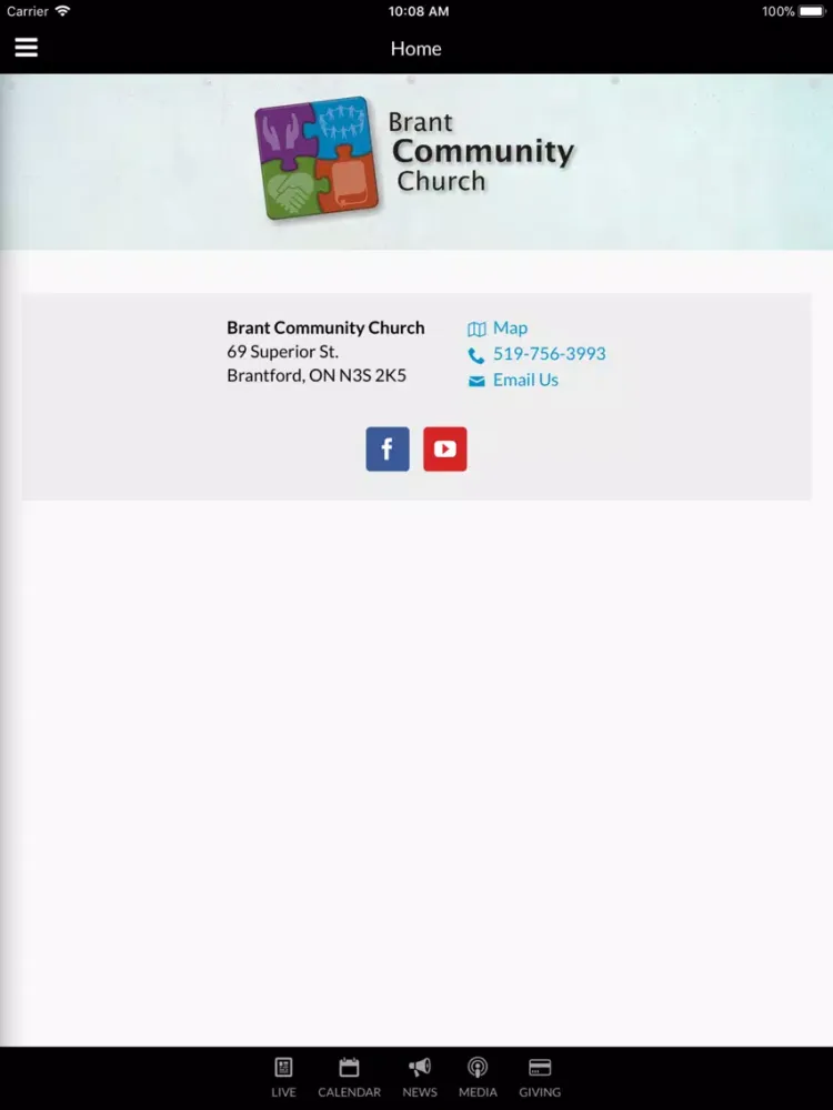 Brant Community Church iPad  Ekran Görüntüleri