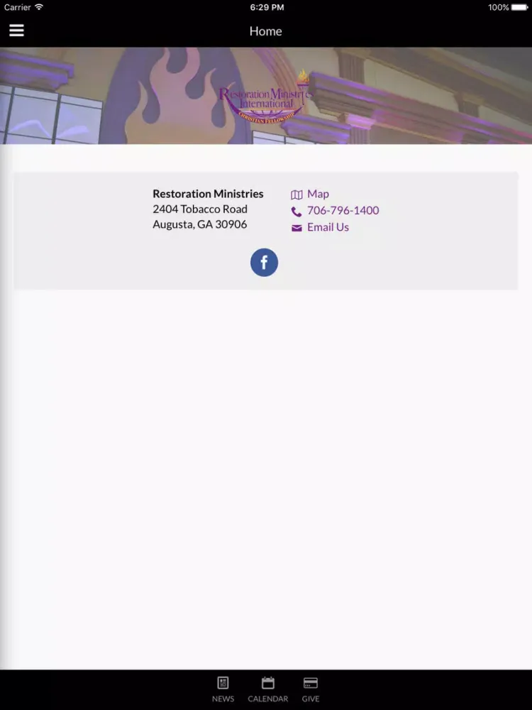 Restoration Ministries - Augusta, GA iPad  Screenshots