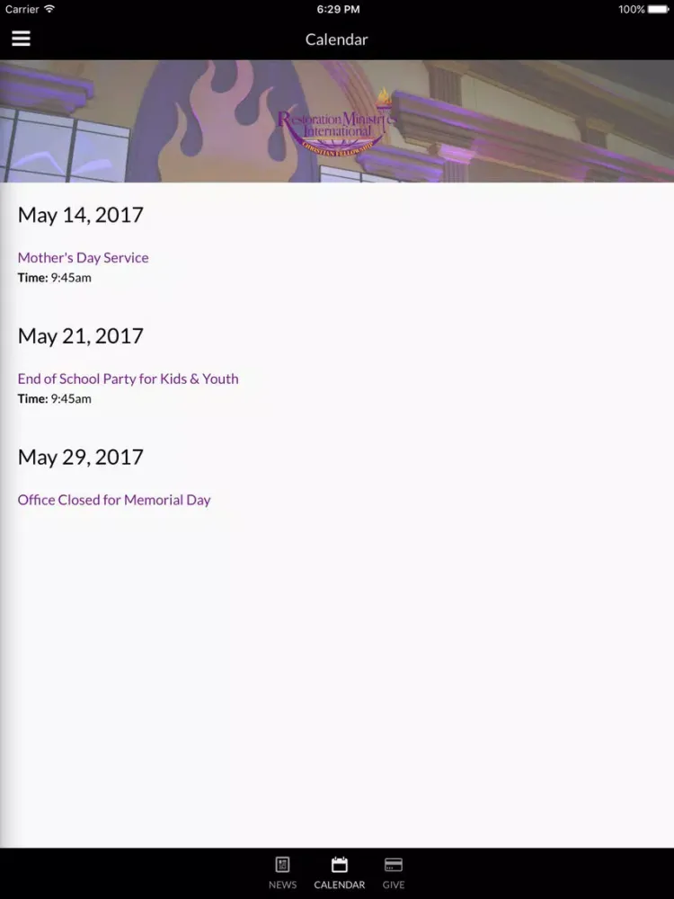 Restoration Ministries - Augusta, GA iPad  Screenshots