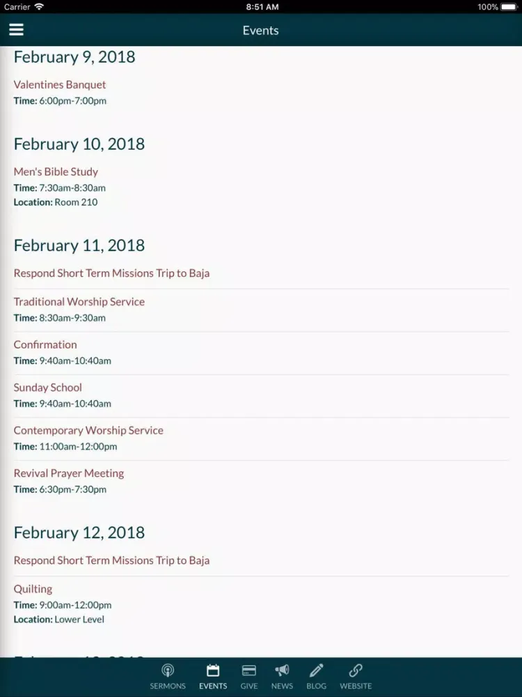 ภาพหน้าจอของ Emmaus Free Lutheran Church iPad 