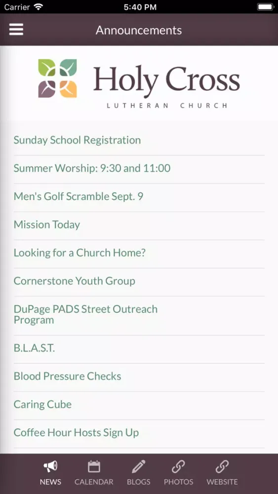 Tangkapan layar Holy Cross Lutheran Wheaton IL