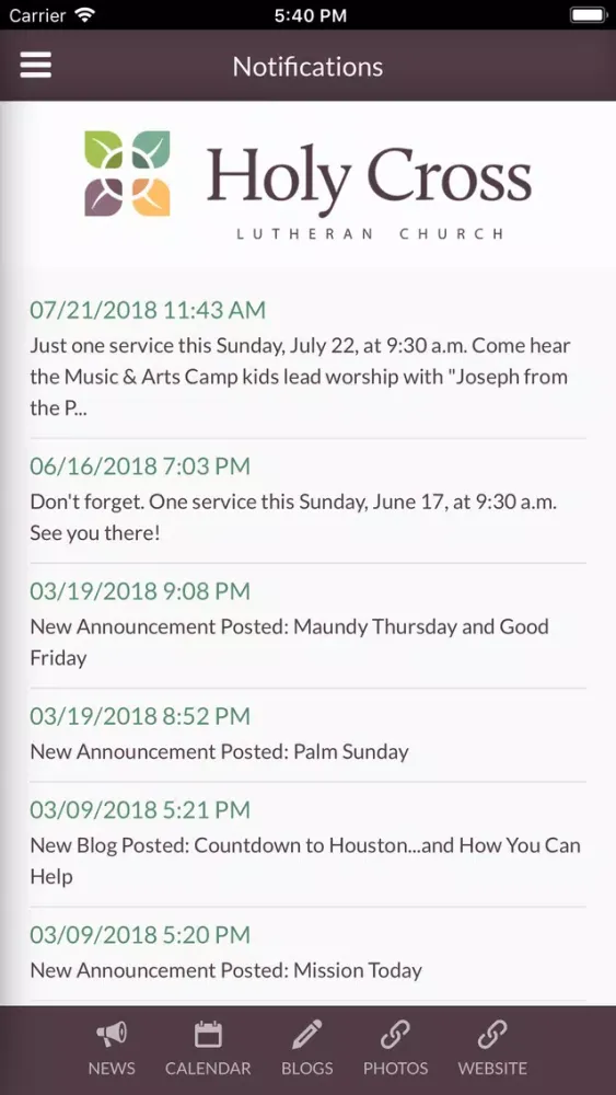 Tangkapan layar Holy Cross Lutheran Wheaton IL