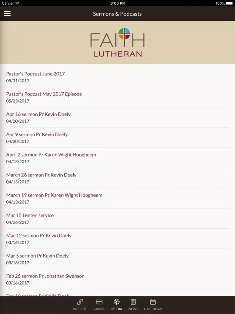 Capturas de pantalla de Faith Lutheran Church - Coon Rapids, MN iPad 