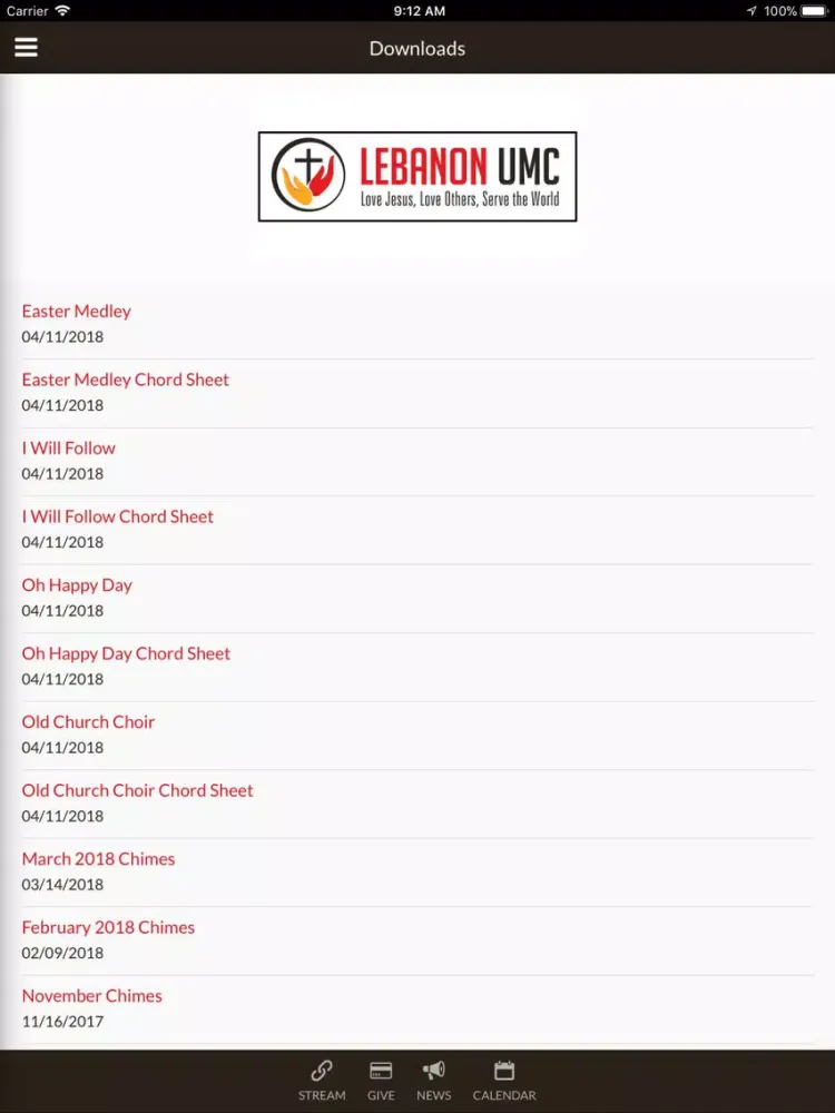 Lebanon UMC App iPad  Screenshots
