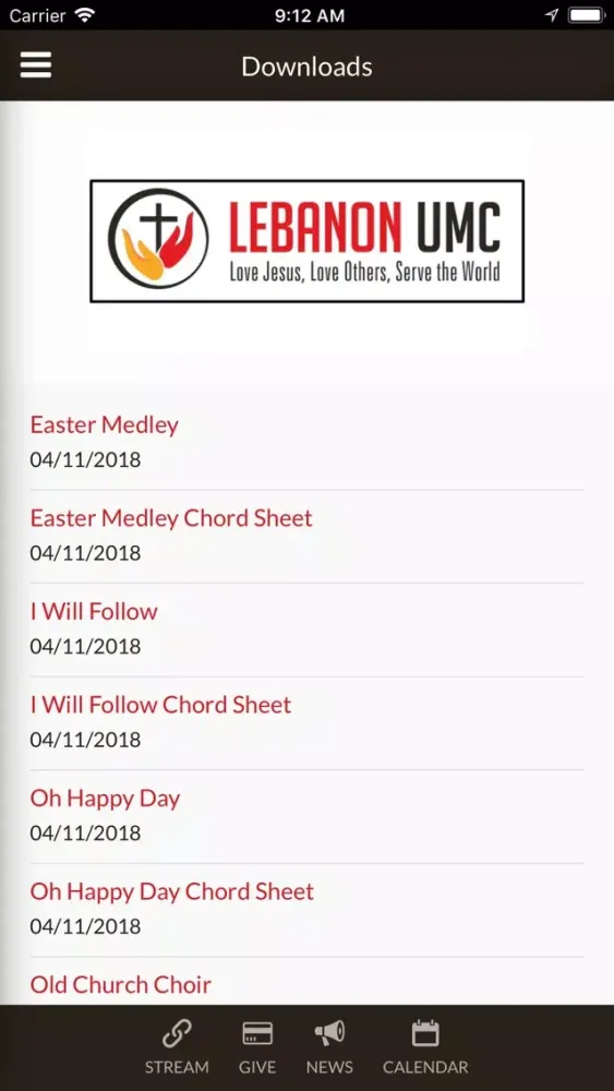 Lebanon UMC App Screenshots
