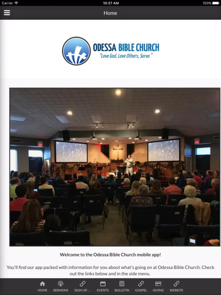 Ảnh chụp màn hình của Odessa Bible Church - Odessa, TX iPad 