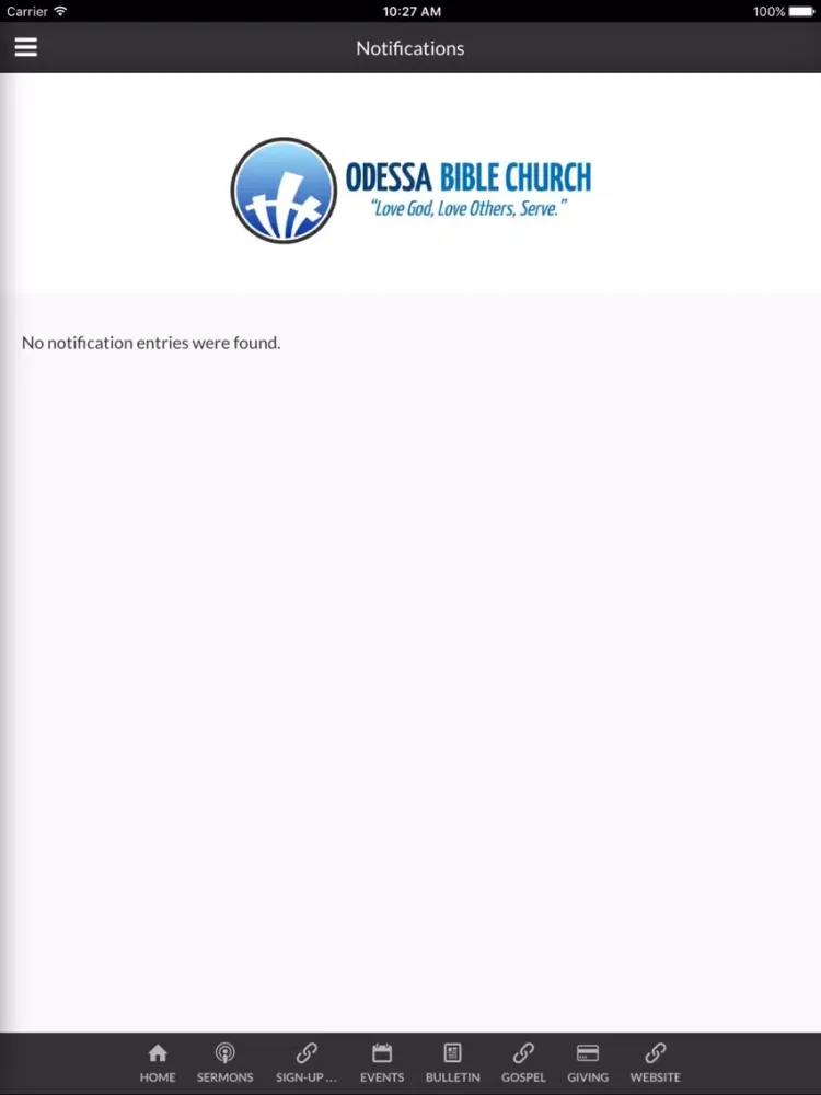 Ảnh chụp màn hình của Odessa Bible Church - Odessa, TX iPad 