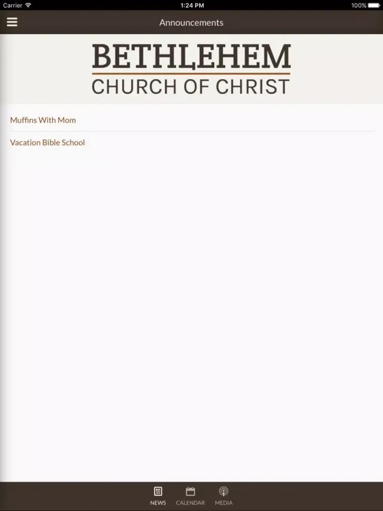 Bethlehem Church of Christ iPad  Screenshots
