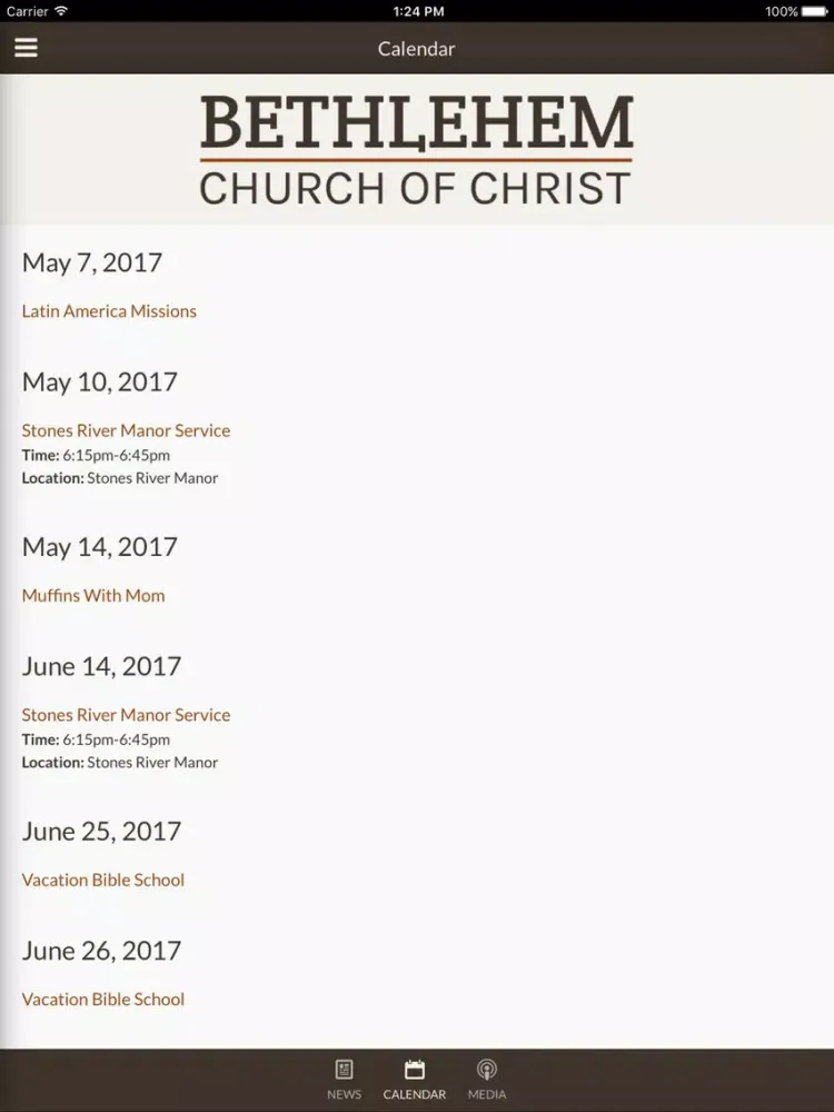 Bethlehem Church of Christ iPad  Screenshots