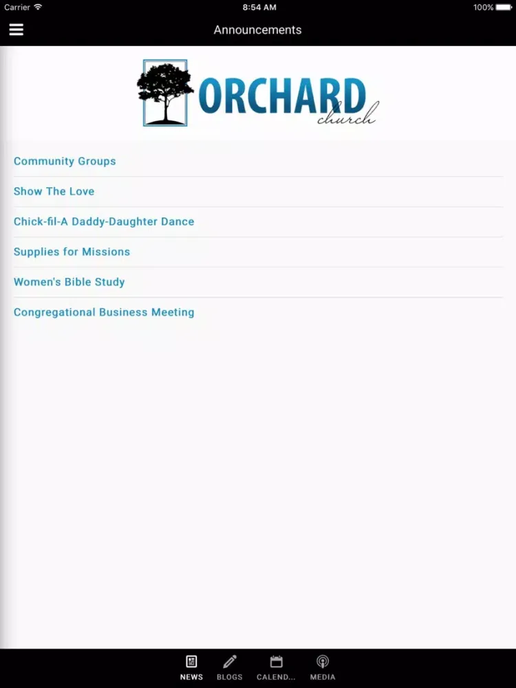 Ảnh chụp màn hình của Orchard Church - Fort Oglethorpe, GA iPad 
