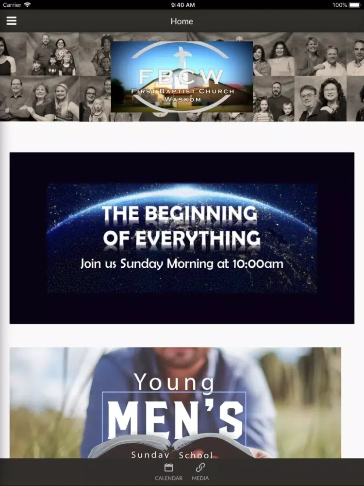 Capturas de pantalla de First Baptist Church Waskom iPad 