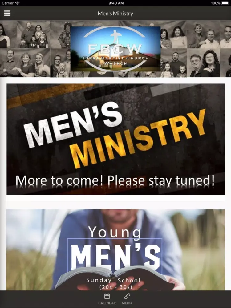 Capturas de pantalla de First Baptist Church Waskom iPad 