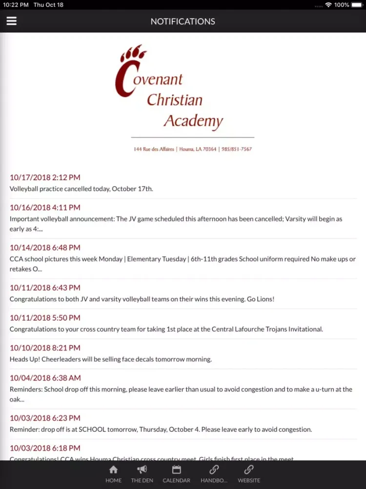 Covenant Christian Academy iPad  スクリーンショット