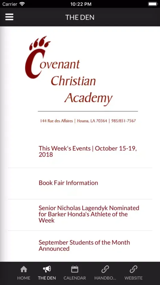 Covenant Christian Academy スクリーンショット