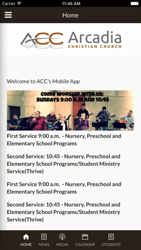 Arcadia Christian Church - Arcadia, IN Screenshots