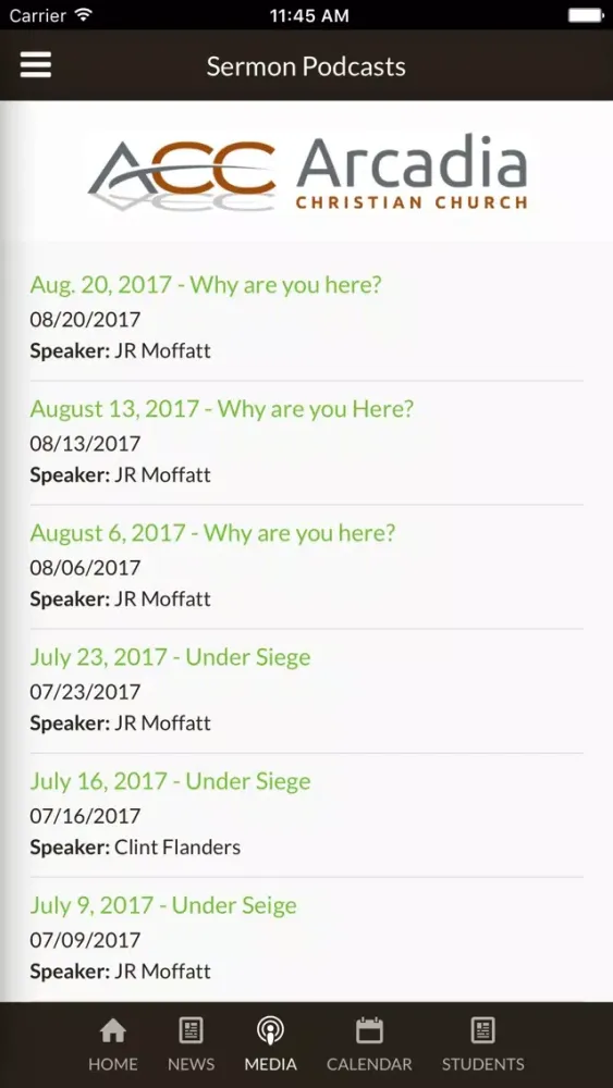 Arcadia Christian Church - Arcadia, IN Screenshots
