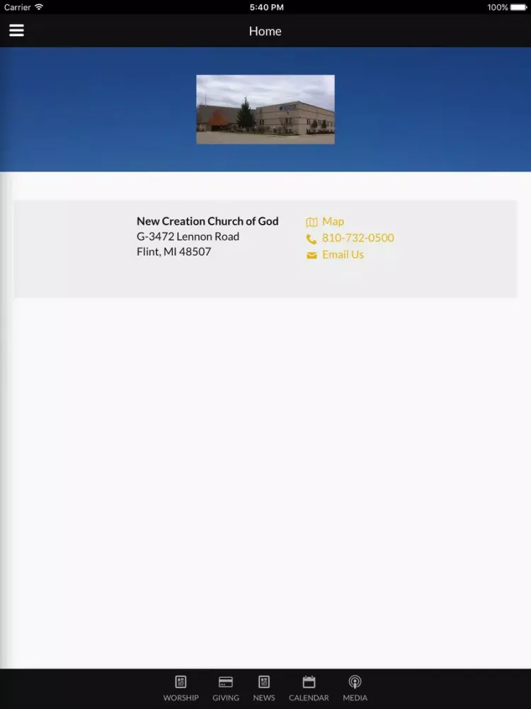 Captures d'écran de New Creation Church of God - Flint, MI iPad 