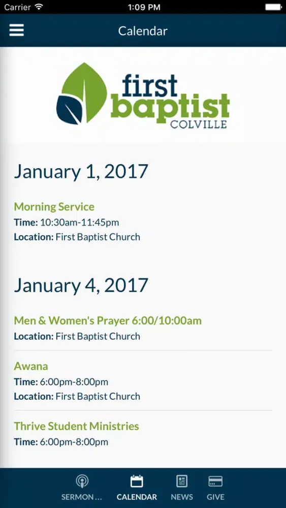 First Baptist Colville WA of Colville, WA স্ক্রিনশট