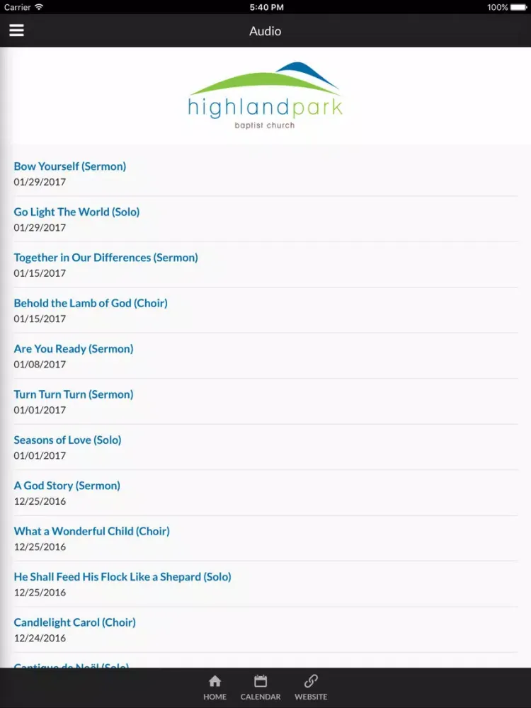 Highland Park Baptist Church of Austin, TX iPad 应用截图
