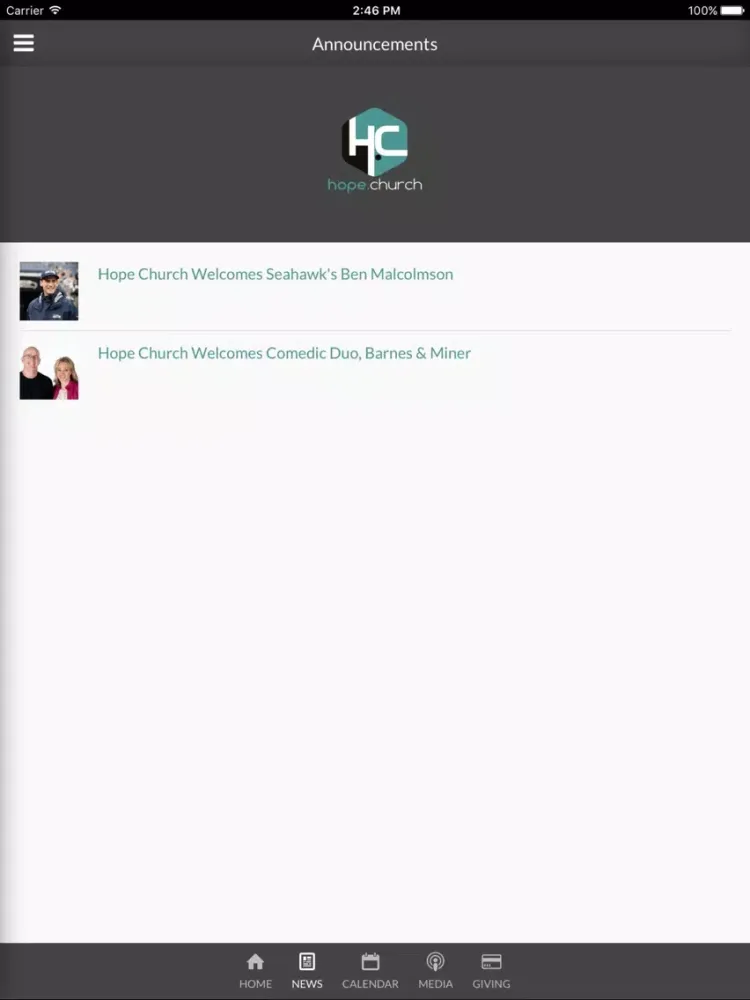 Capturas de tela do hope Church Albany - Albany, OR iPad 