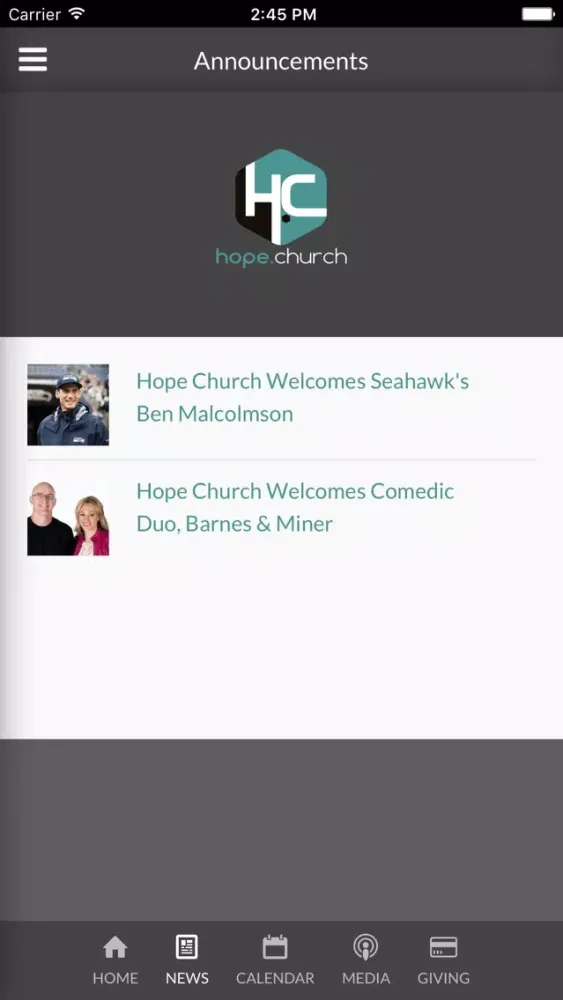 Capturas de tela do hope Church Albany - Albany, OR