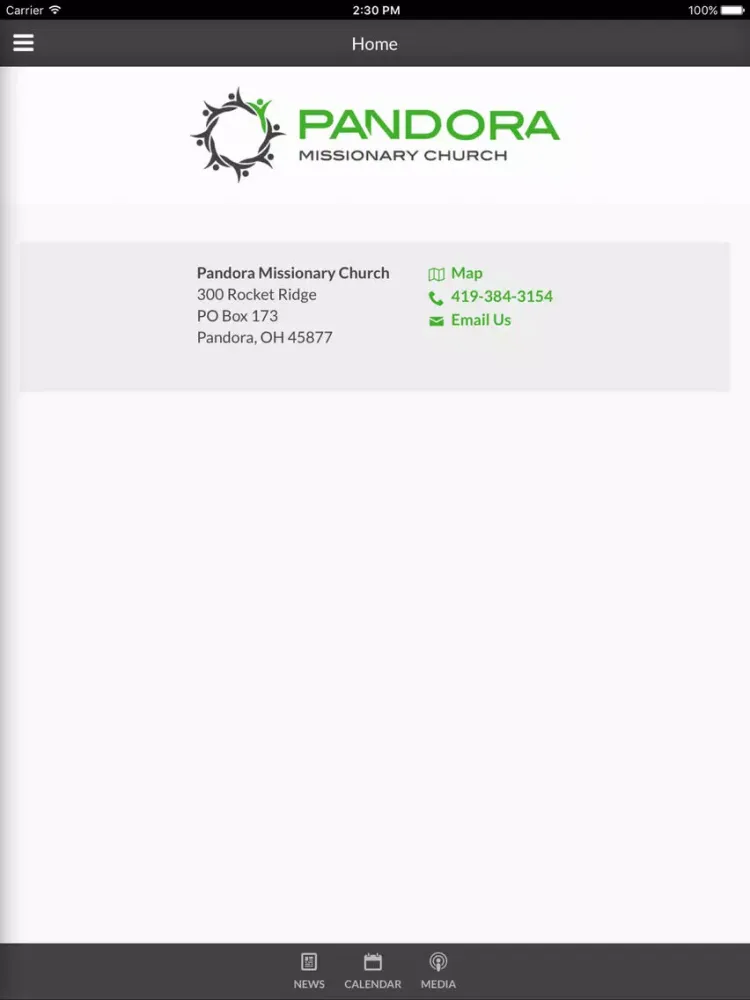ภาพหน้าจอของ Pandora Missionary Church of Pandora, OH iPad 