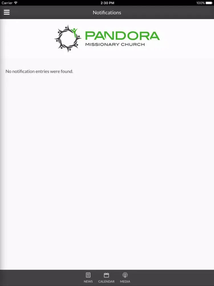 ภาพหน้าจอของ Pandora Missionary Church of Pandora, OH iPad 