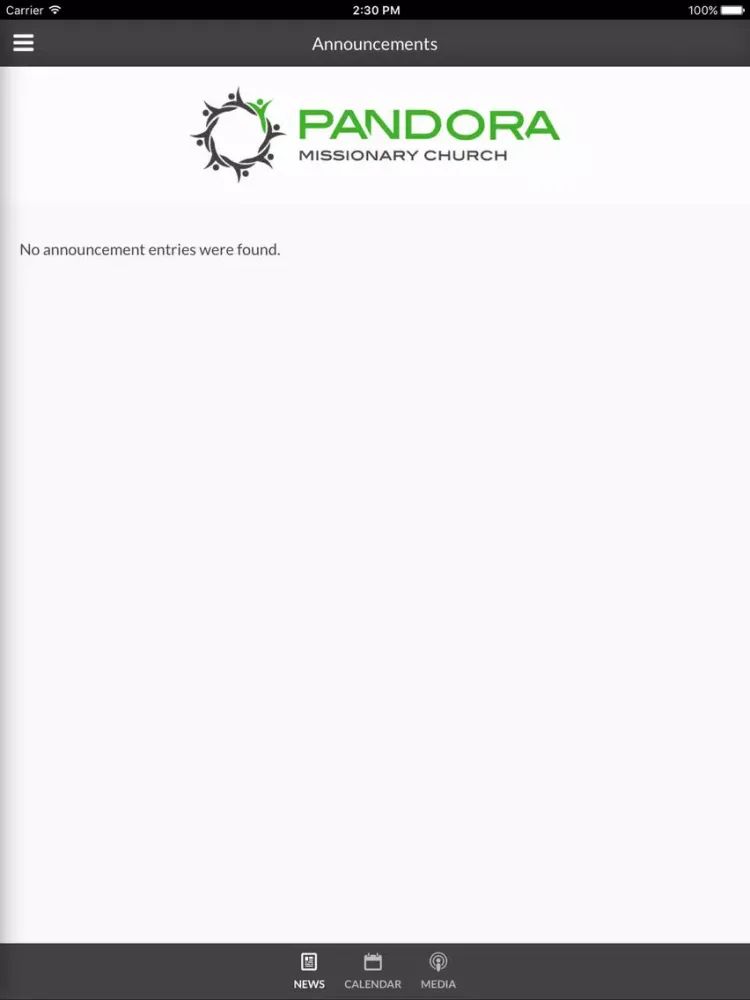ภาพหน้าจอของ Pandora Missionary Church of Pandora, OH iPad 